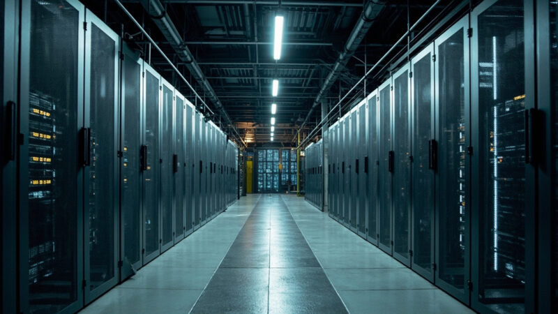 Vista panorámica de tres tipos de data center: edge, enterprise y hyperscale